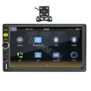 Car Stereo Radio Touch Screen Mirror Link For Apple CarPlay W/Free Camera