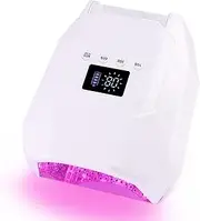 98W Cordless Rechargeable LED Nail Lamp with Metal Base & Removable Bottom, Portable UV Light Dryer for Salon and Home Use G