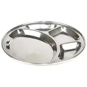 Indian Traditional Stainless Steel 4 in 1 Four Compartment Divided Dinner Plate