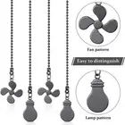 Metal Ceiling Fan Pull Chain Fan Shape Lamp Switch Zipper