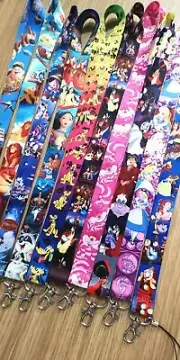 50pcs mixs Princess Alice Neck Strap Lanyard Key chain Phone Card Badge Holder