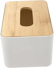 Alipis Elegant Bamboo Tissue Storage Box Napkin Holder Home Paper Towel Container for Room Hotel