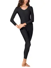 Plus Size Long Sleeve Unitard, Small, Medium Adult