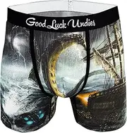 [Good Luck Sock] Good Luck Undies Men's Kraken Boxer Brief Underwear