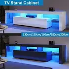 TV Unit Entertainment Unit TV Cabinet LED RGB Gloss Storage 140/160/180/200cm