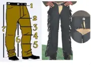 Black Western Ammara Suede Long Chaps with Frill