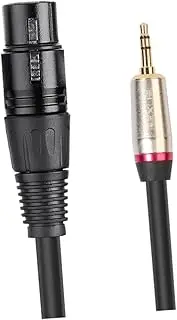 HONITANO XLR Adapter Cable for Microphone Durable Black Audio Line Male to Female Sound Connection for Smartphones and Audio Devices