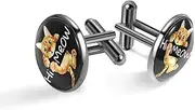 [Generic] Men's Cufflinks, Hi Meow Cat Cuff Links for Men, Classic Cufflinks Black for Suit Shirt Wedding Business Birthday Jewelry Gift