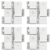 Double Acting Hinges Folding Screen, 4Pcs 2.99" Double Swing Hinges, Pure White