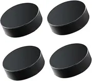 BIUDECO 4Pcs Durable Rubber Ice Hockey Balls for Training and Games High Hardness for Accurate Shots Suitable for Rink Use Black
