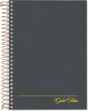 Ampad 20-803R, Gold Fibre Notebook, Medium Ruling, 7X5 Inches, 7" x 5", White
