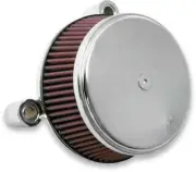 AN Stage 1 Std Air Filter Kit w Cover Smooth Chrome Harley Breakout 13-15