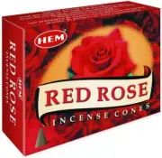 Crystal Wonderland 120x HEM Red Rose Incense Cones