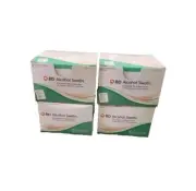 ALCOH0L Swabs 4 Boxes of 100ct Each - Total 400 Swabs New Bd Brand