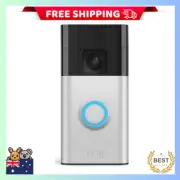 Brand New Wireless RING Video Doorbell with Battery HD Camera - Satin Nickel