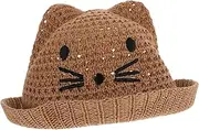 [ANDRESLAD] Woven 's Hat Girl Hat Sun Hats for Babies Beach Hat Hiking Beach Caps Fisherman Bucket Hat Sun Hat for Sun Hat Cotton Pink