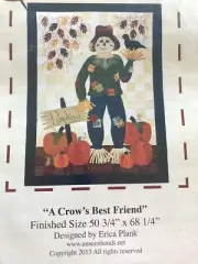 Scarecrow Quilt Pattern A Crows Best Friend Applique Fall Pumpkins