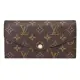 【Louis Vuitton 路易威登】Sarah系列 Monogram帆布信封暗釦長夾(M60531-咖)