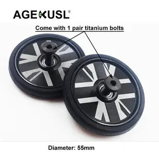 Agekusl 自行車易行輪Bike Easywheel 帶鈦螺栓 55/45mm 用於小布Brompton