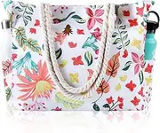 [fauson] Beach Bags For Women - Large Beach Bag with Zipper Waterproof Sandproof, Swiming Pool Bag Large Tote