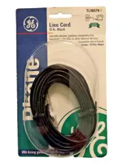 GE TL96579 15 Ft Telephone Modem Fax Caller Id Extension Line Cord-Black