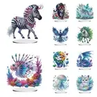 Acrylic Special Shape Unicorn Desktop Diamond Art Kits for Home Office Decor