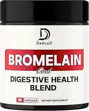 Bromelain 500mg - 6in1 Combined as Quercetin, Organic Turmeric Curcumin Root, and More - 60 Capsules
