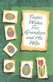 Happy Easter Wishes Grandson & Wife Joyful Memories Springtime Theme Card