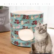 Multifunction Pet Cat Calming Bed Play House Foldable Tunnel Mat Home Warm Soft