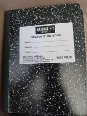 Lpt Of 3 Art Sargent Art Composition Books, Wide Ruled 100 Sheets