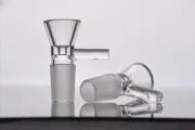 14mm Glass Bowl Cone Piece Male thick with handle