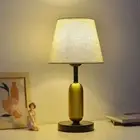 USB Bedside Table Lamps Metal Base European LED Desk Lamp Home