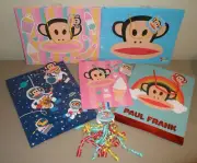 Paul Frank Birthday Party Pink Blue Rainbow Boy Girl Kids Gift Bag w/ tag NEW
