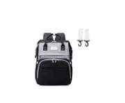 Large Changing Mummy Bag Maternity Nappy Diaper Bag Backpack Baby Bed Folding