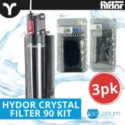 Hydor Crystal Internal Power Filter 90 Ultimate Kit (3pk)