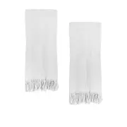 J Elliot Home 400GSM Camila Set of 2 Cotton Waffle Hand Towels 45 x 65 cm Cloud White