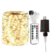 LED Fairy String Lights 200FT 600 LEDs Outside Indoor Plug in String Lights W...