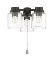 Craftmade LK301102-LED 3 Light LED Light Kit - Black