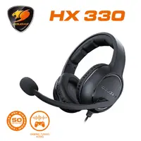 在飛比找PChome24h購物優惠-【COUGAR 美洲獅】HX330 全罩式電競耳機 黑色