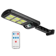 Solar Wall Lights 128LEDs Remote Sensor IP65 - Black