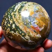 650g Natural Colorful RARE Polished Ocean Jasper Crystal Sphere Ball A54