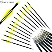28"29"30"31.5"Archery Fiberglass Arrows Compound Recurve Bow Targeting Shooting