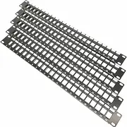 Metal Master - 5 Pack Rackmount or Wall Mount 24 Port UTP Keystone Patch Panel (Unshielded Blank Patch Panel for Keystone Jacks/ UTP Keystone Panel)