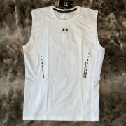 XL Under armour HeatGear Compression men's Vent Tank Top shirt white $50