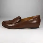 NAKED FEET OCULUS BROWN LEATHER SHOES 6 SLIP ON CASUAL & STYLISH FLATS LOAFERS