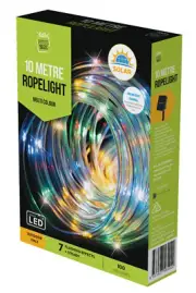 10 Metre SOLAR LED ROPE TUBE LIGHT MULTI Colour Flashing Outdoor Xmas Party AU