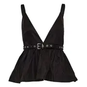[GANNI] Duchesse Nylon Strap Top