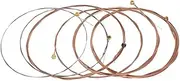 High-End Guitar String Coated Acoustic Guitar Strings Hexangular Steel Core Phosophor Bronze Anti-Rust Coating Pack of 6 Strings Gold&Chrome DPP-011