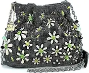 [MARY FRANCES] Fancy Free Crossbody Handbag, Black, Black
