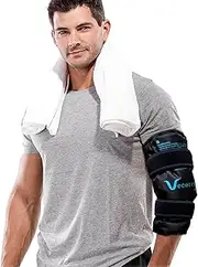 Elbow Brace Ice Pack for Tennis Elbow Pain Relief, Reusable XL Gel Ice Pack Wrap for Arm and Elbow, Hot Cold Compress for Arms and Legs Injuries and Recovery